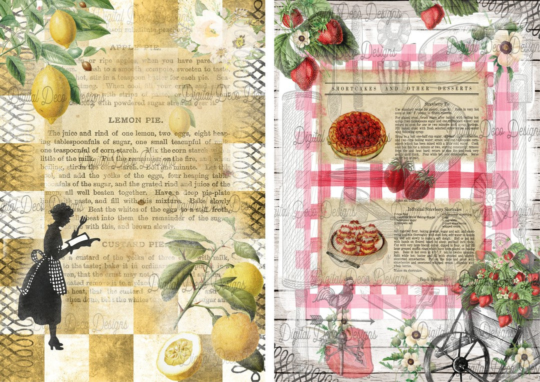 Country Pie Combo Sheet (#B013)-Digital Deco Designs