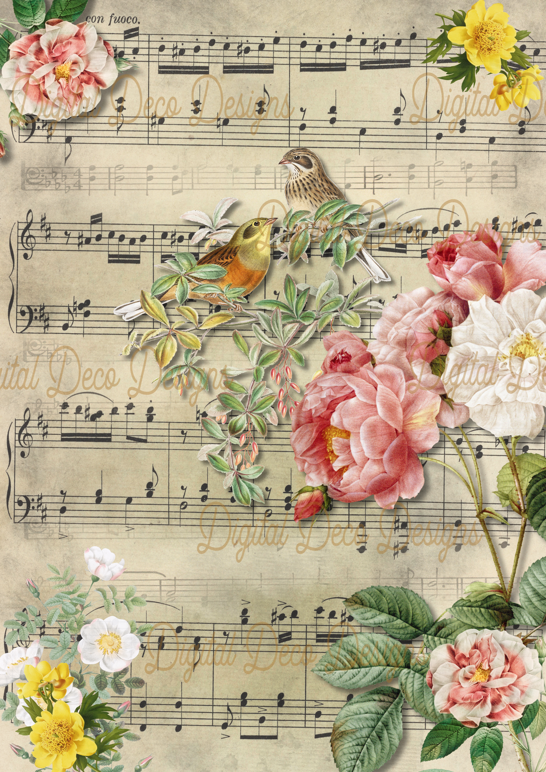 Dawn Song (Non Hymnal) (#B025)-Decoupage Paper