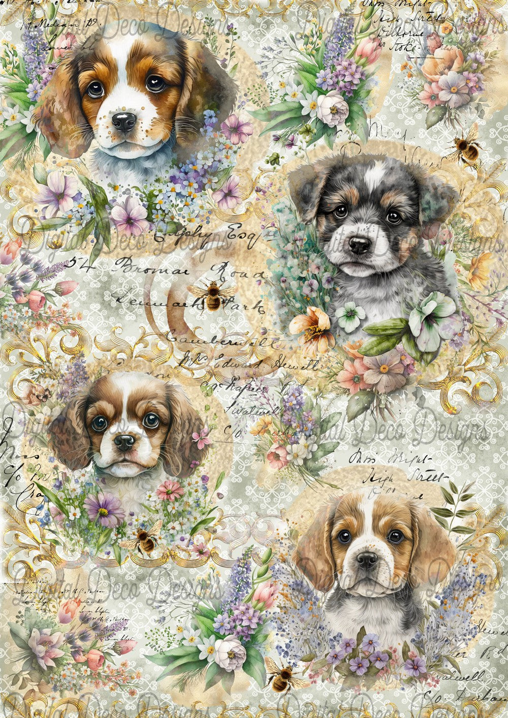 For the Love of Puppies (#B055)-Digital Deco Designs