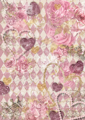 Glamentine (Prints Perks) (#B062)-Decoupage Paper