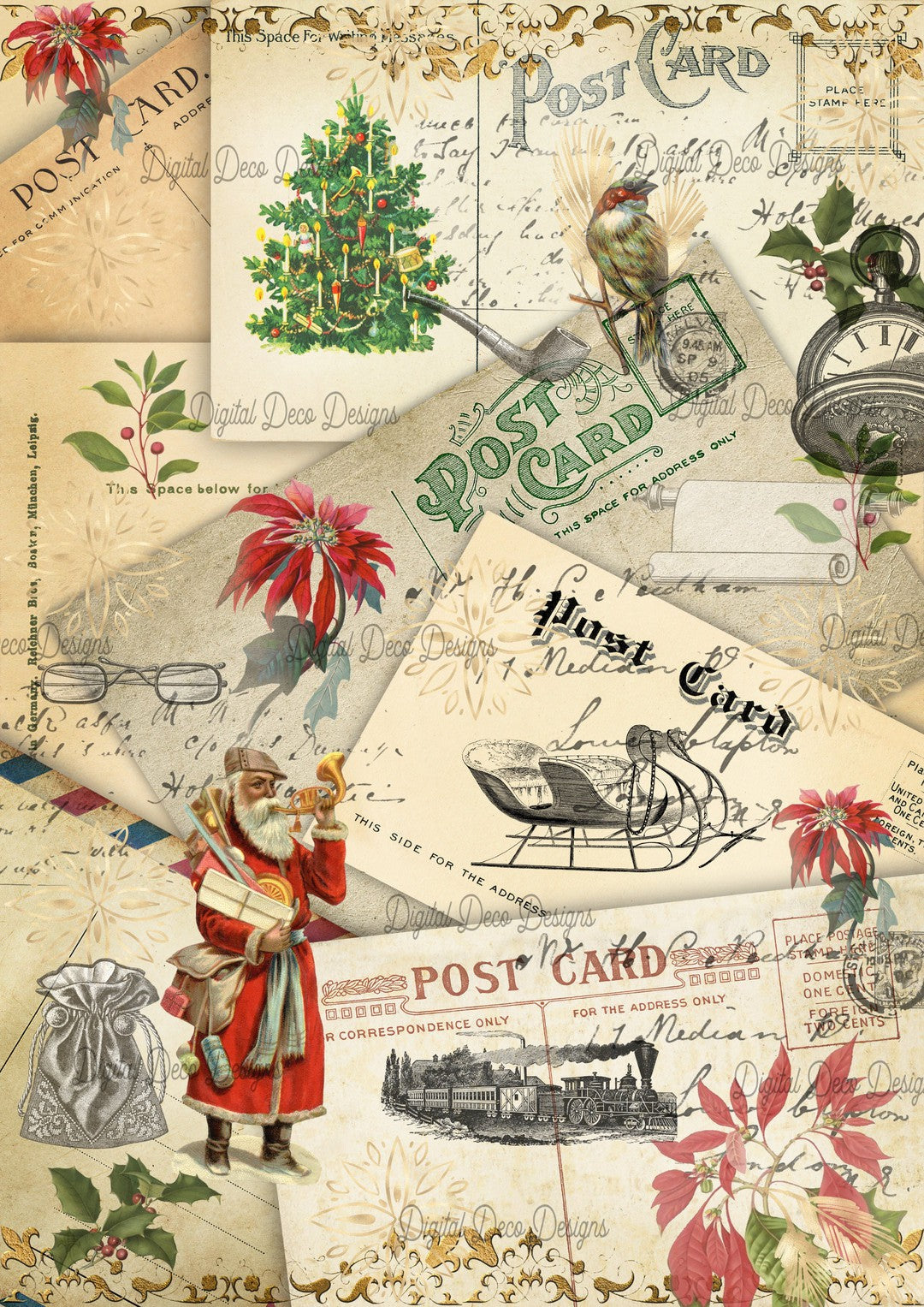 Holiday Post (#B099) (Exclusive Members Design)-Digital Deco Designs