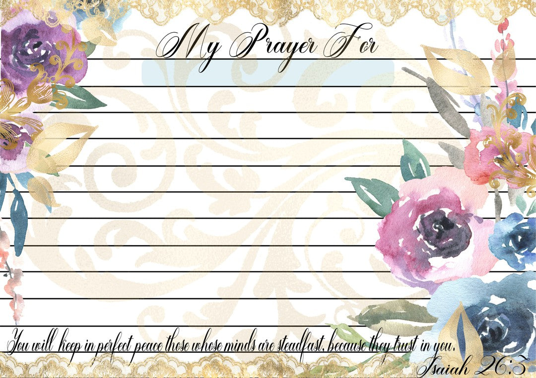 Floral Prayer Cards (#B052)-Digital Deco Designs