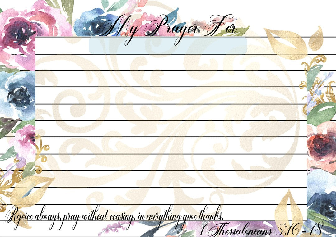 Floral Prayer Cards (#B052)-Digital Deco Designs