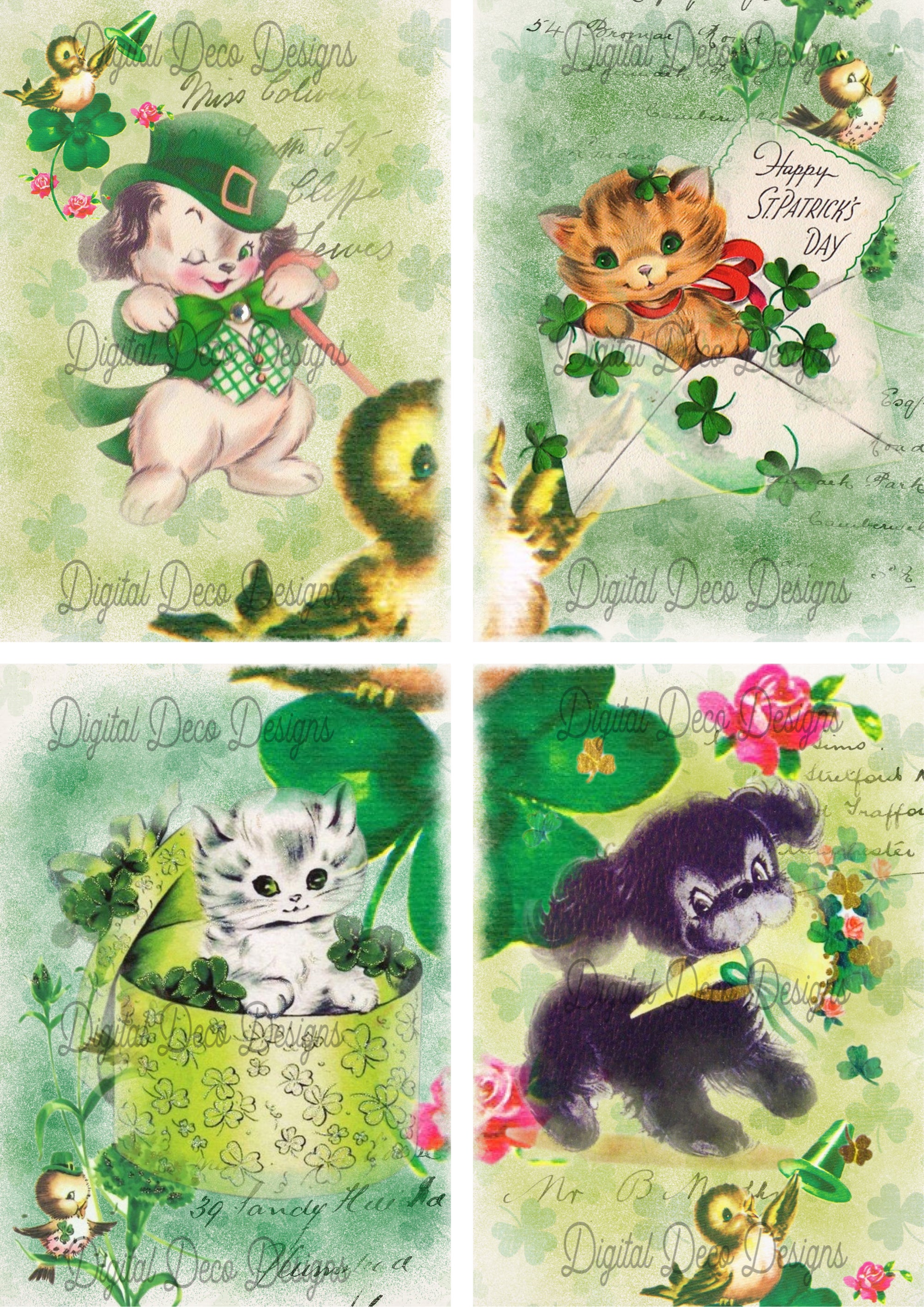 Irish Cuties 4 Collage Sheet (Membership Digital Download) (#C021)