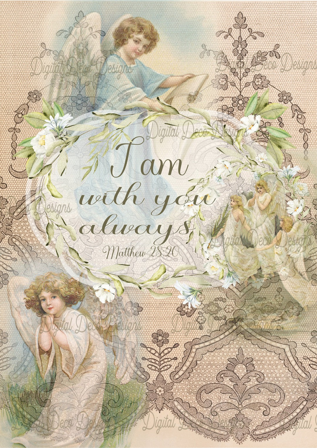 Matthew &quot;I am with you always&quot; (#C062)-Digital Deco Designs