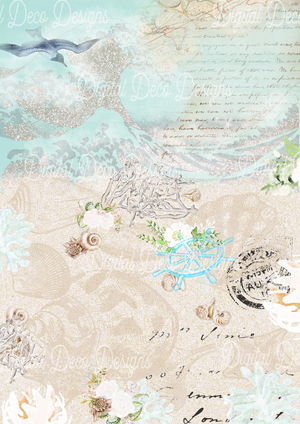 Message In A Bottle (Prints Perks) (#C068)-Decoupage Paper