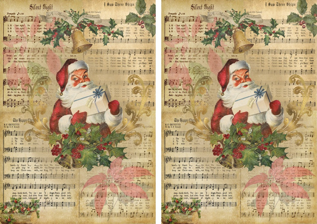 Old Santa Double Duo (#C091)-Decoupage Paper