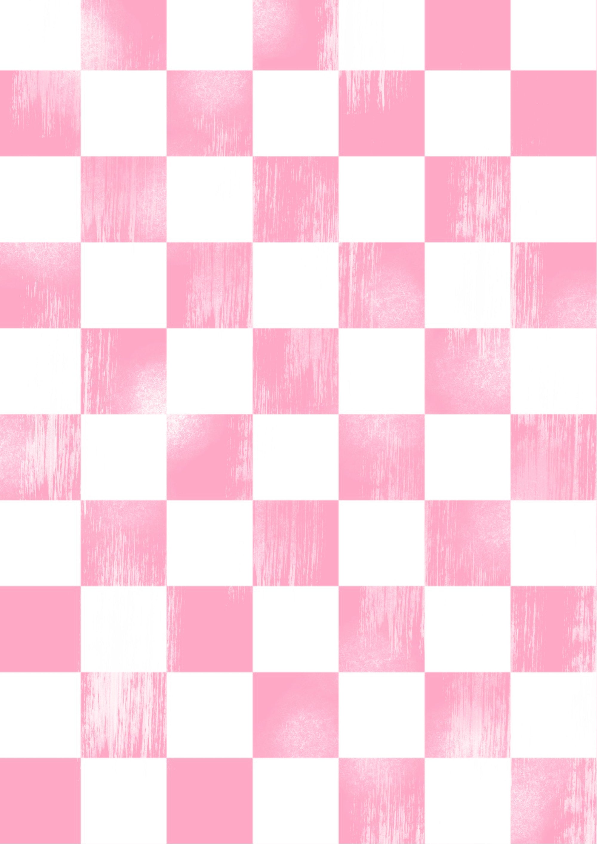 Pale Pink Distressed Checks (#C096)