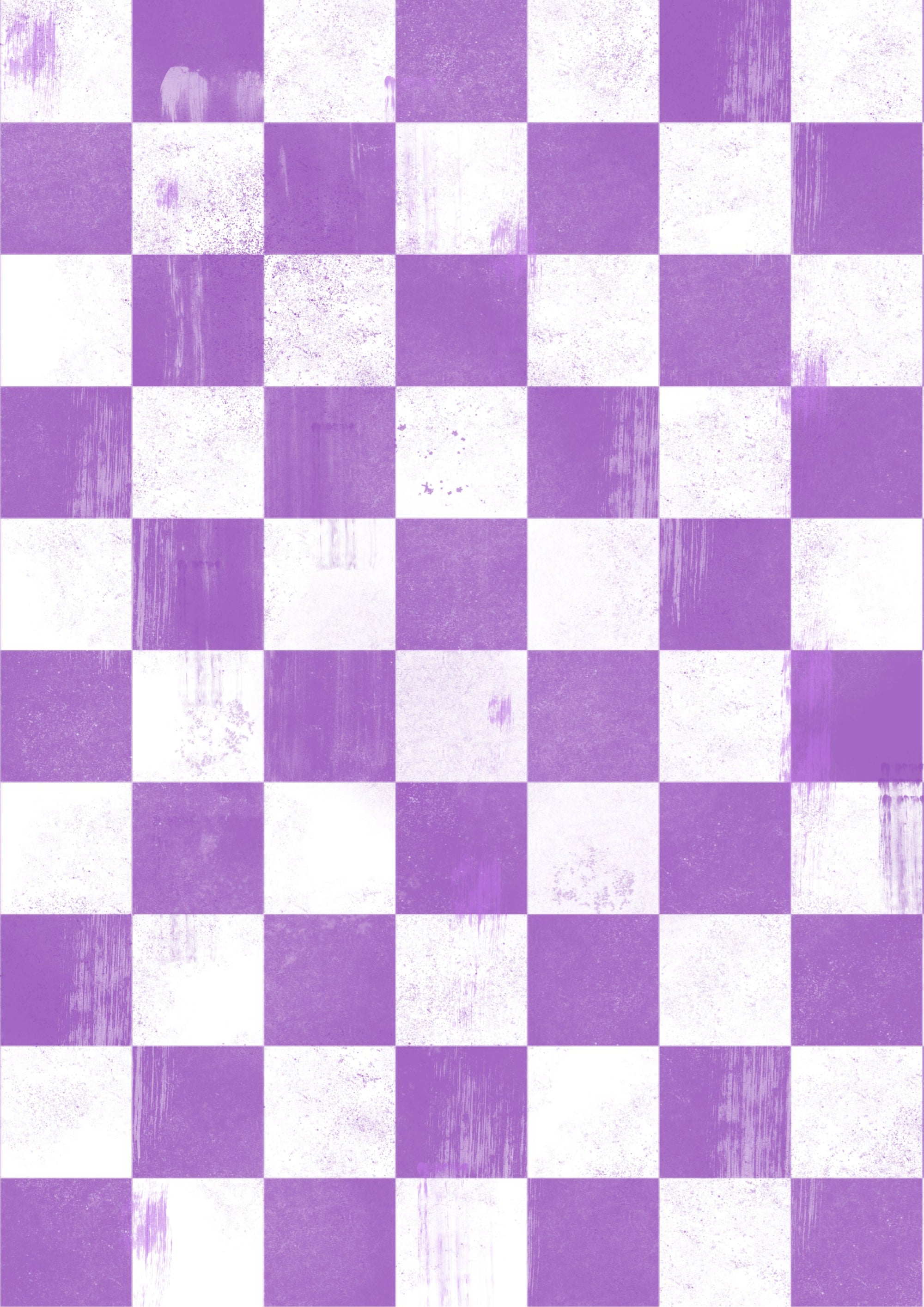 Purple Distressed Checks (#D059)