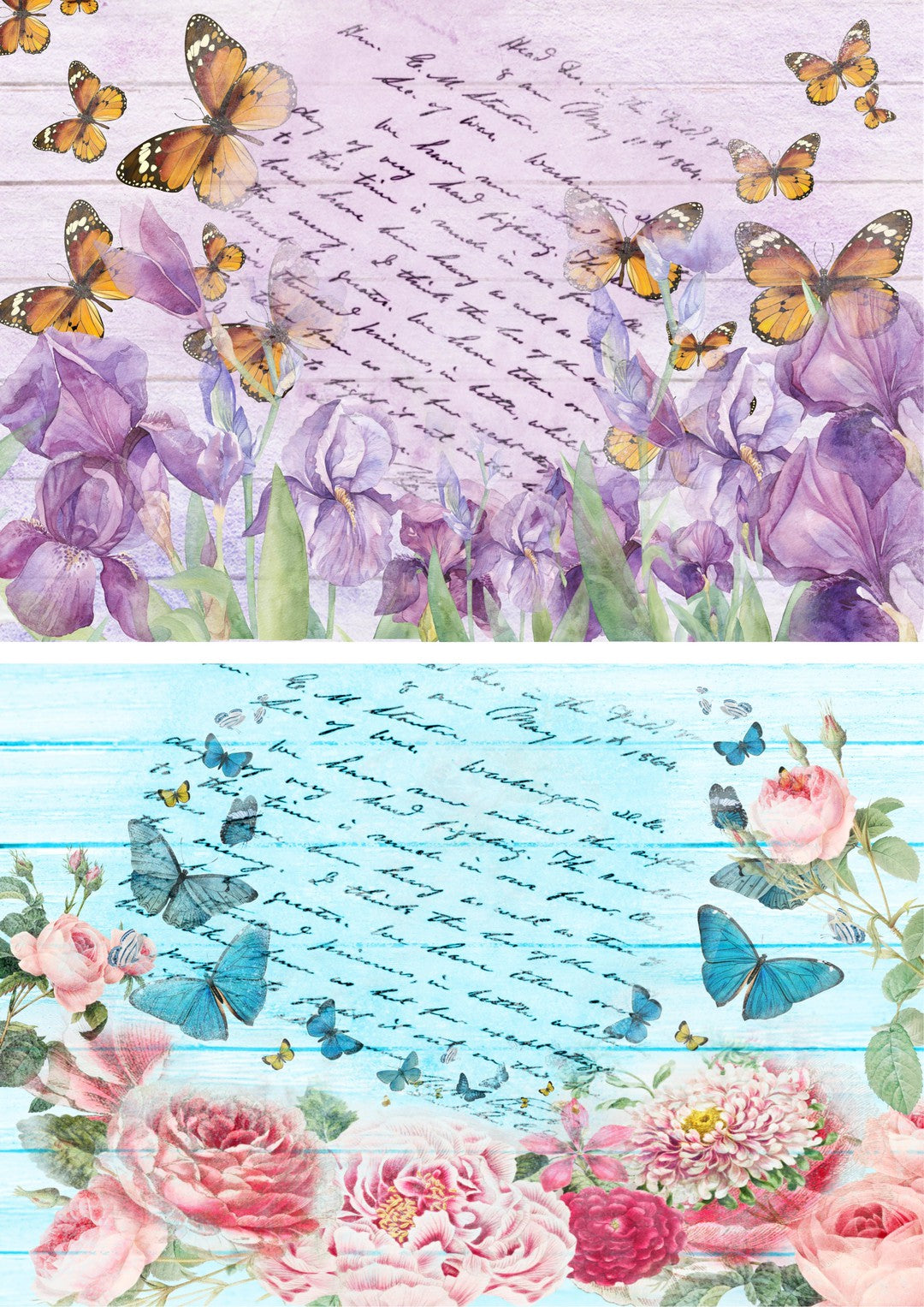 Florals and Butterflies Combo Sheet (#B053)-Digital Deco Designs