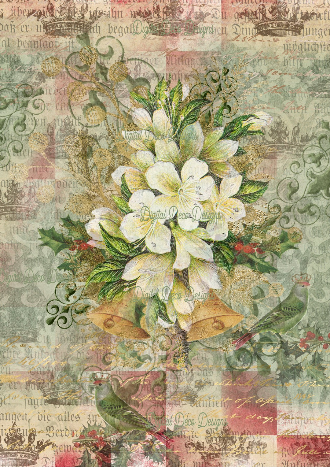 Royal Christmas (#D094)-Digital Deco Designs