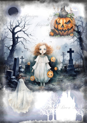 Haunted Mist: The Ghost Of Ruby (Prints Perks) (#B076)-Decoupage Paper