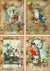 Vintage Santas and Birds Collage Sheet (#E095)