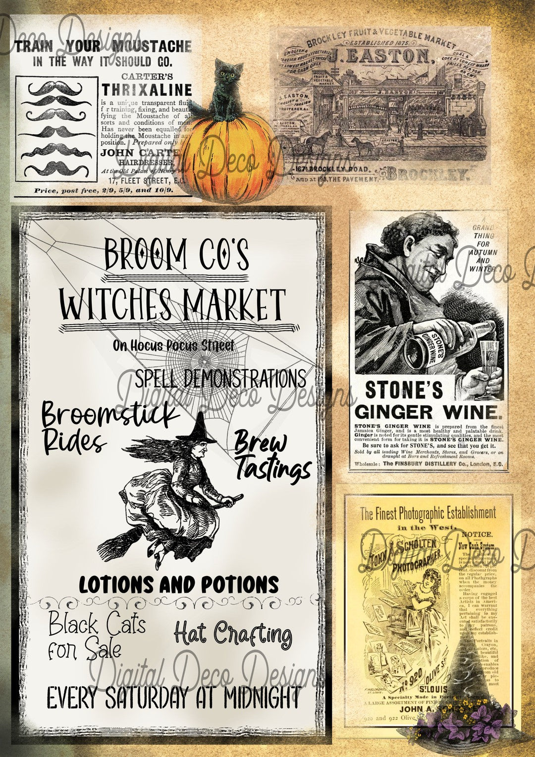 The Witches Market (#E056)-Digital Deco Designs