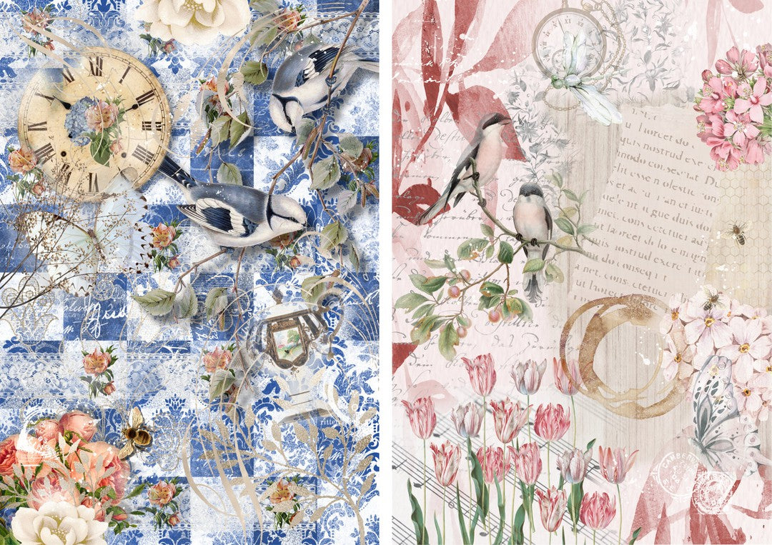 Tulip Azure Woods Combo Sheet (#E062)-Digital Deco Designs