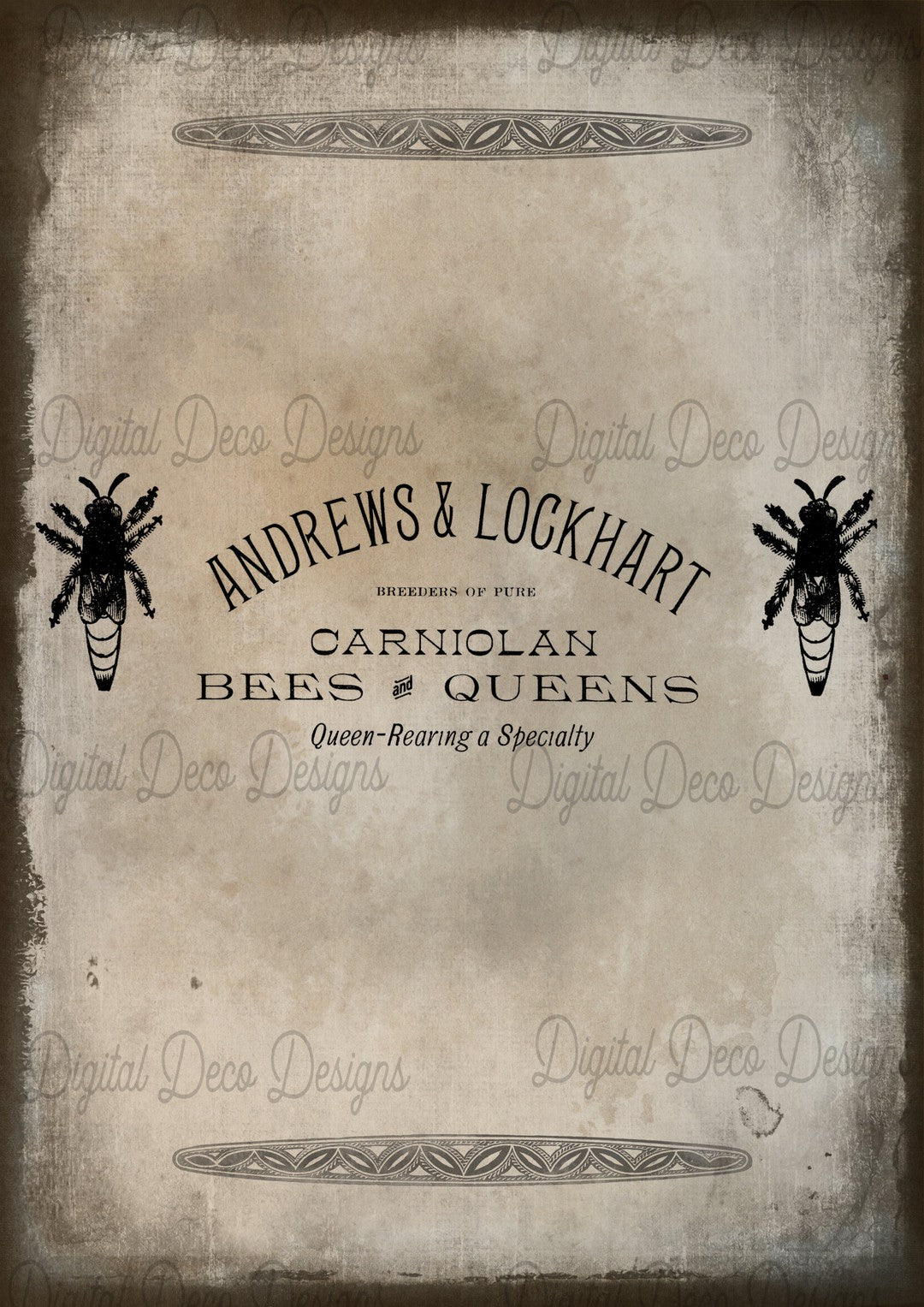 Primitive Bees and Queens (#D050)-Digital Deco Designs