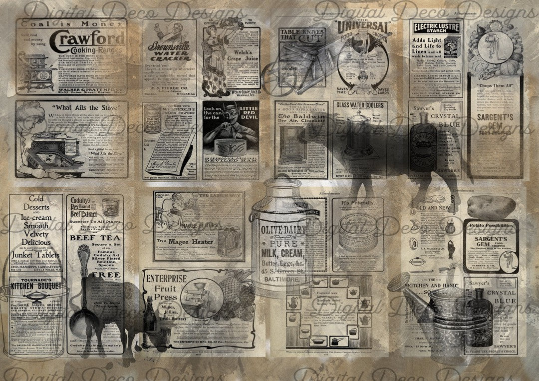 Vintage Farmhouse Ads (#E081)-Digital Deco Designs