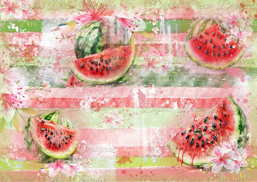 Watermelon Smash (#F004)-Digital Deco Designs